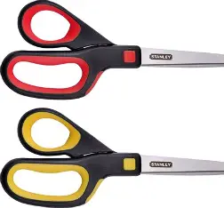 SCISSORS 8" BLACK ASSORTED COLORS
