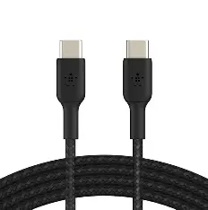 CHARGING CABLE BLACK USB C TO USB C 1M