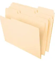FILE FOLDERS LETTER 1/3 CUT CREAM COLOR PENDAFLEX 