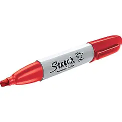 MARKERS RED CHISSEL TIPPERMANENT SHARPIE