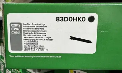 [6160] TONER 83D0HK0 BLACK 45K PAGESLEXMARK