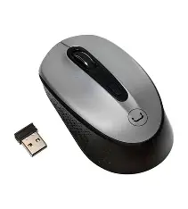 [73041] MOUSE MS6528 SILVER CONTOUR WIRELESS USB UNNO TEKNO