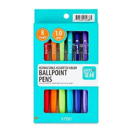 [62095] PEN RETRACTABLE BALLPOINTMEDIUM POINT 1.0 MM 8 COUNTASSORTED COLORS P&G (SINGLE!)